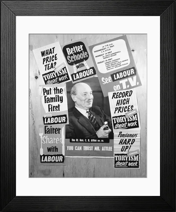 Framed Print : British Labour Party Election Posters Framed Print : British Labour Party Election Posters