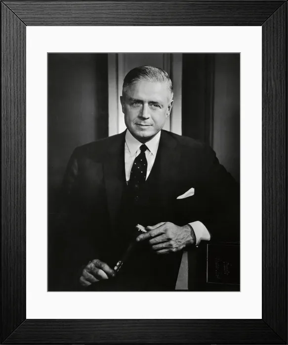 Framed Print : Thomas J. Watson Holding Object in Hands Framed Print : Thomas J. Watson Holding Object in Hands