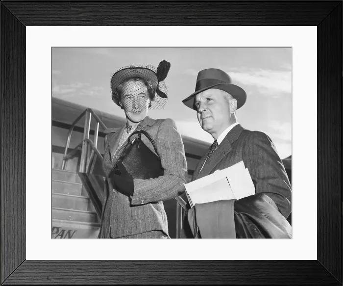 Framed Print : Juan Trippe and Wife Boarding Plane Framed Print : Juan Trippe and Wife Boarding Plane