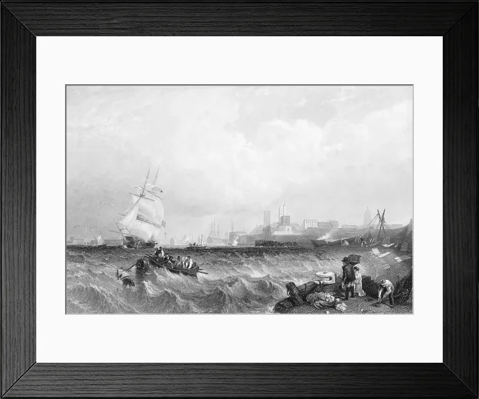 Framed Print : Choppy Seas in Portsmouth Harbor