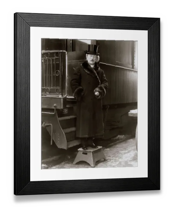 Framed Print : Portrait of Music Composer Ignacy Paderewski Alongside Locomotive Framed Print : Portrait of Music Composer Ignacy Paderewski Alongside Locomotive