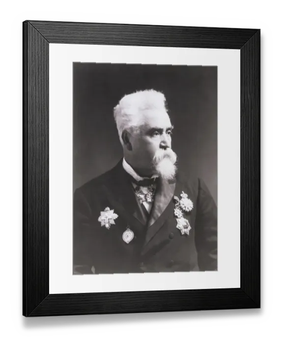 Framed Print : Portrait of Sir Hiram Maxim Framed Print : Portrait of Sir Hiram Maxim