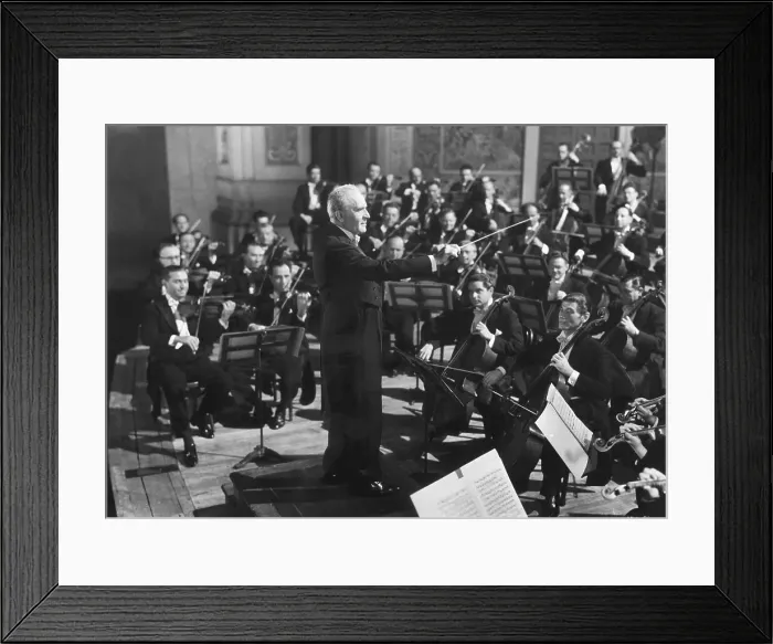 Framed Print : Composer Bruno Walter with His Orchestra Framed Print : Composer Bruno Walter with His Orchestra