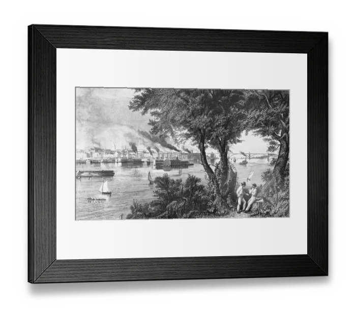 Framed Print : Ships Sailing Down the Mississippi River