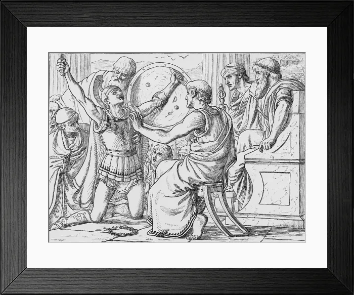 Framed Print : News of the Battle of Marathon Framed Print : News of the Battle of Marathon
