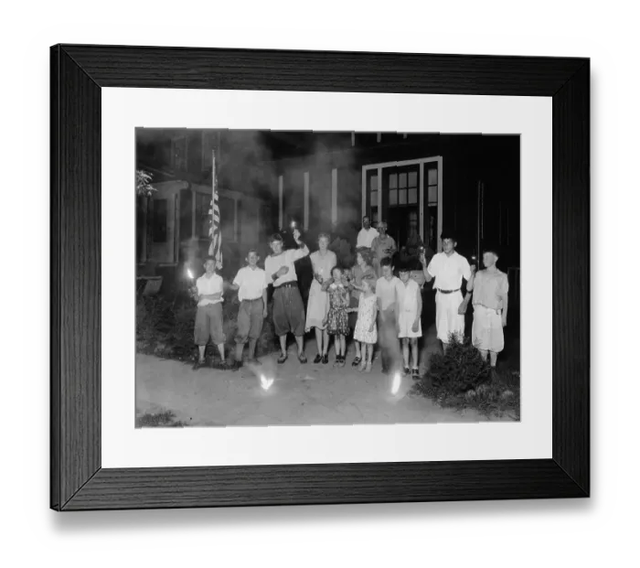 Framed Print : Sparklers Celebration On The 4Th Of July