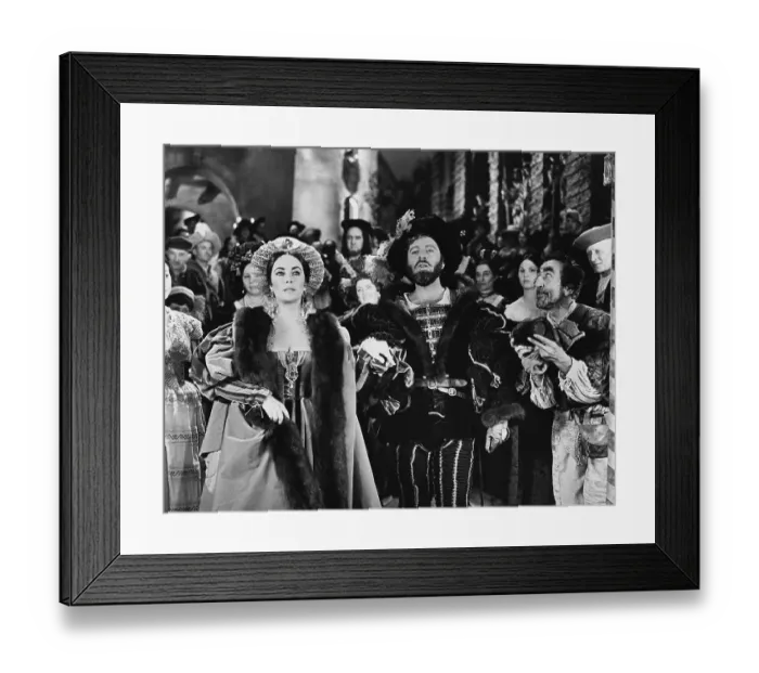 Framed Print : Liz Taylor, R Burton In'Taming Of The Shr Framed Print : Liz Taylor, R Burton In'Taming Of The Shr