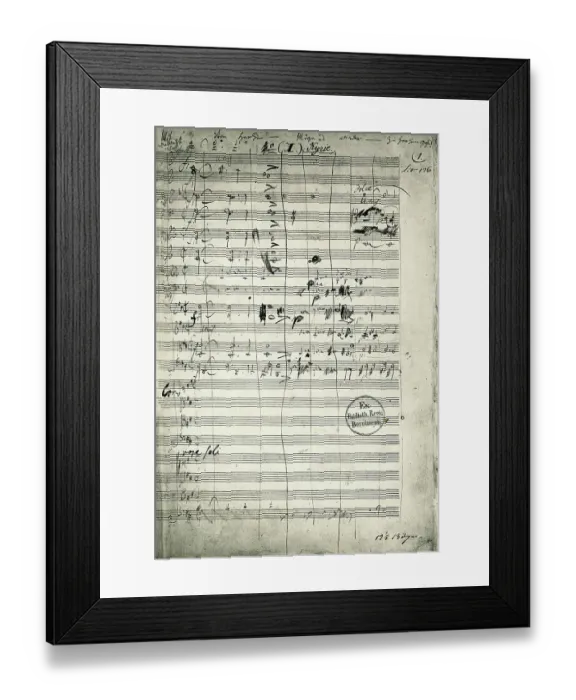 Framed Print : Manuscript Page from Beethoven's Missa Solemnis Framed Print : Manuscript Page from Beethoven's Missa Solemnis