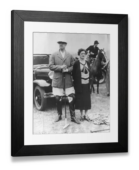 Framed Print : Robert McCormick and Wife at Polo Game Framed Print : Robert McCormick and Wife at Polo Game