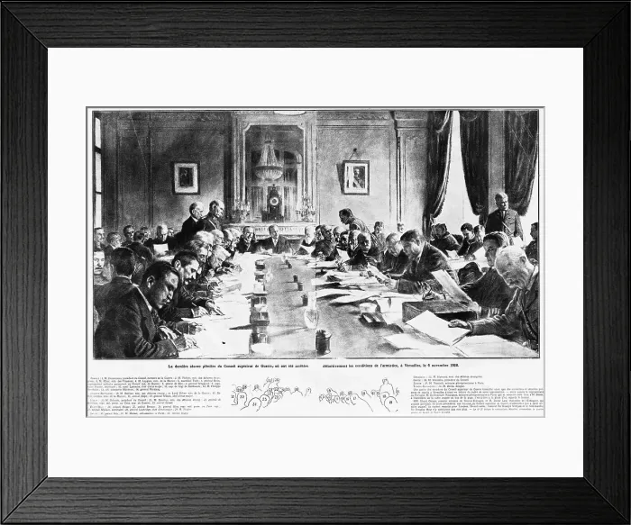 Framed Print : Leaders Discussing the Condition of Versailles Framed Print : Leaders Discussing the Condition of Versailles