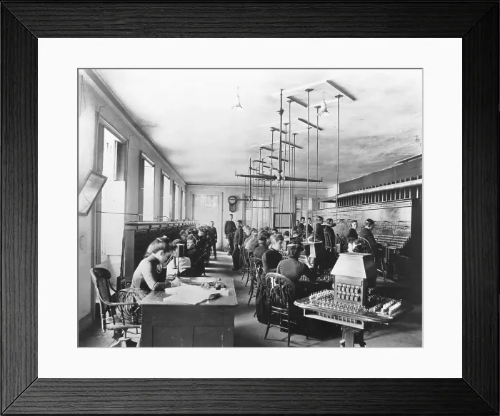 Framed Print : Women Working at Switchboards Framed Print : Women Working at Switchboards