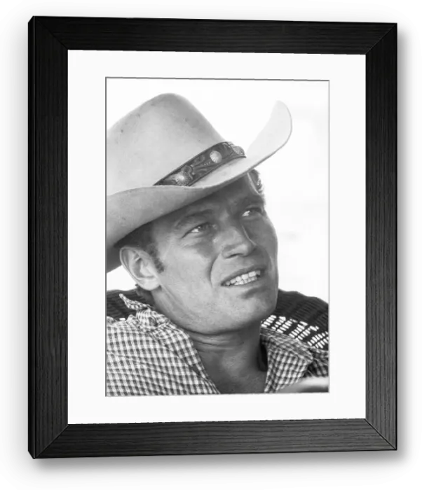 Framed Print : Actor Charlton Heston Wearing a Cowboy Hat Framed Print : Actor Charlton Heston Wearing a Cowboy Hat