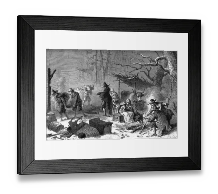 Framed Print : English Settlers in America