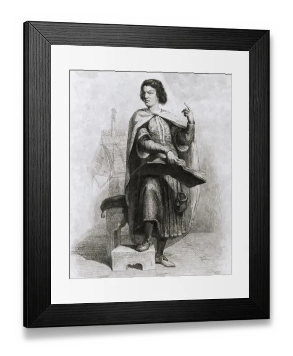 Framed Print : Peter Abelard with Book Framed Print : Peter Abelard with Book