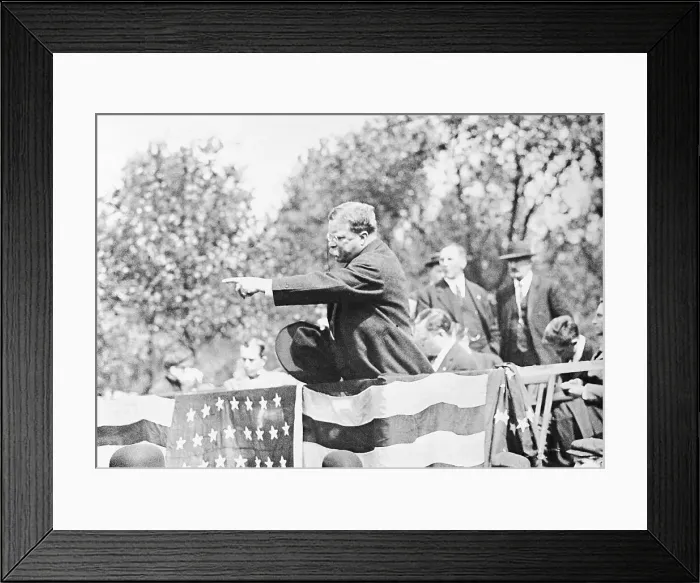 Framed Print : Theodore Roosevelt Pointing Framed Print : Theodore Roosevelt Pointing