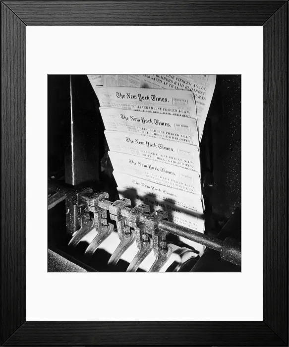 Framed Print : New York Times Press Room Framed Print : New York Times Press Room