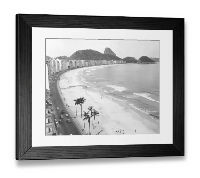 Framed Print : Copacabana Beach with Sugarloaf Mountain Framed Print : Copacabana Beach with Sugarloaf Mountain