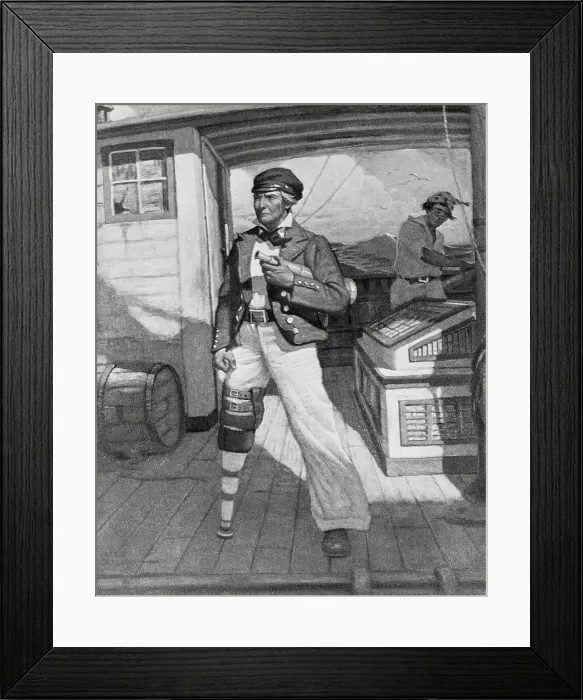 Framed Print : Captain Ahab on Ship Deck Framed Print : Captain Ahab on Ship Deck