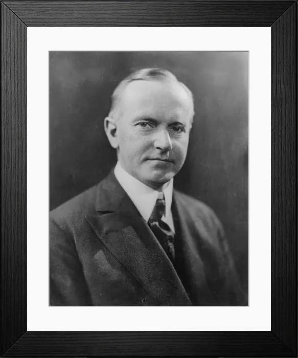 Framed Print : Portrait of Calvin Coolidge Framed Print : Portrait of Calvin Coolidge