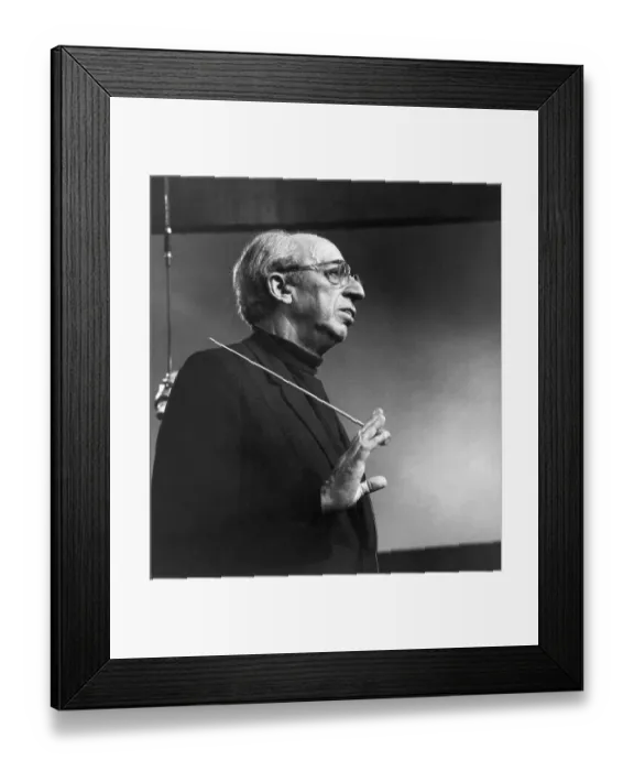 Framed Print : Aaron Copland Holding Baton Framed Print : Aaron Copland Holding Baton