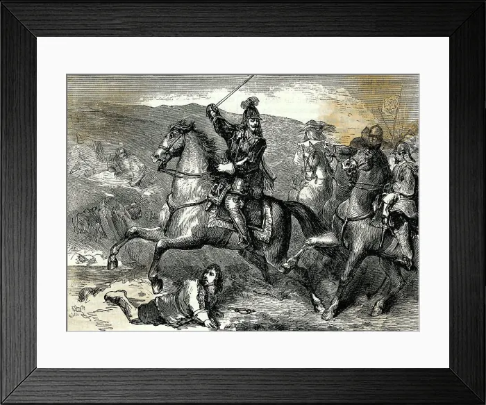Framed Print : Charles I Leading Troops into Battle Framed Print : Charles I Leading Troops into Battle