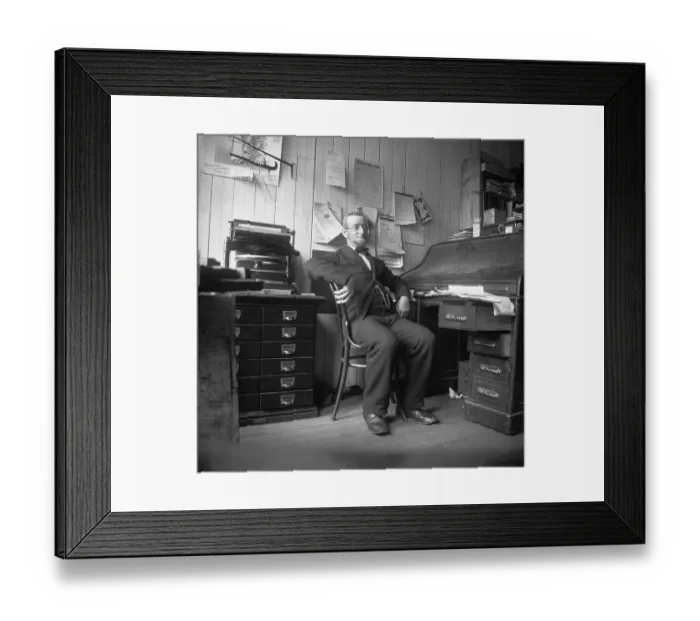 Framed Print : Man Sitting in His Office Framed Print : Man Sitting in His Office