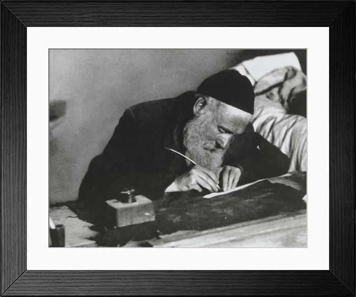 Framed Print : Scribe Working at His Desk Framed Print : Scribe Working at His Desk