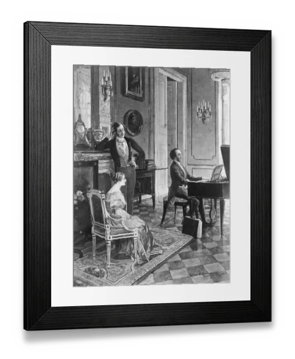 Framed Print : Mendelssohn Playing Before Queen Victoria Framed Print : Mendelssohn Playing Before Queen Victoria