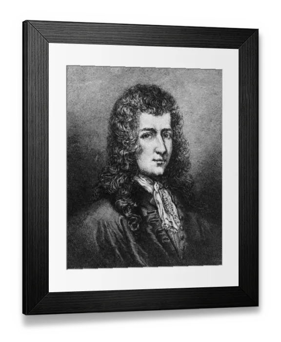 Framed Print : 17th-Century Engraving of Rene-Robert Cavelier de La Salle Framed Print : 17th-Century Engraving of Rene-Robert Cavelier de La Salle