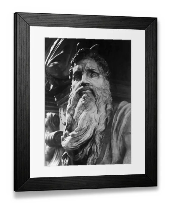Framed Print : Detail of Moses by Michelangelo Buonarroti Framed Print : Detail of Moses by Michelangelo Buonarroti