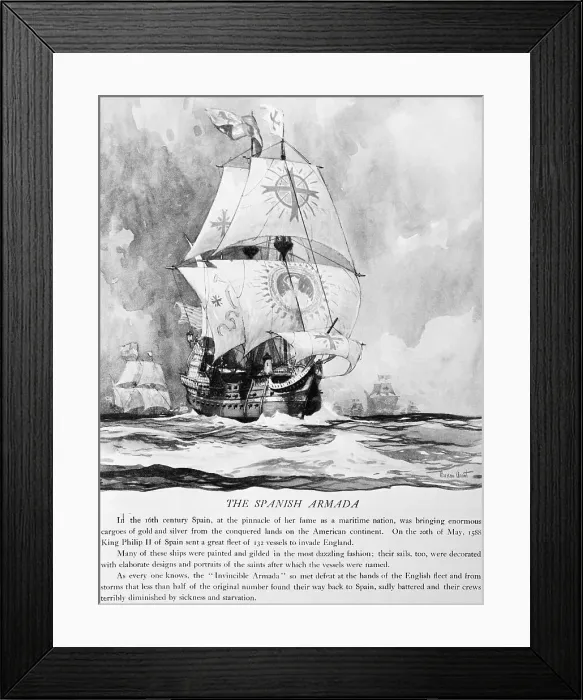 Framed Print : The Spanish Armada Framed Print : The Spanish Armada