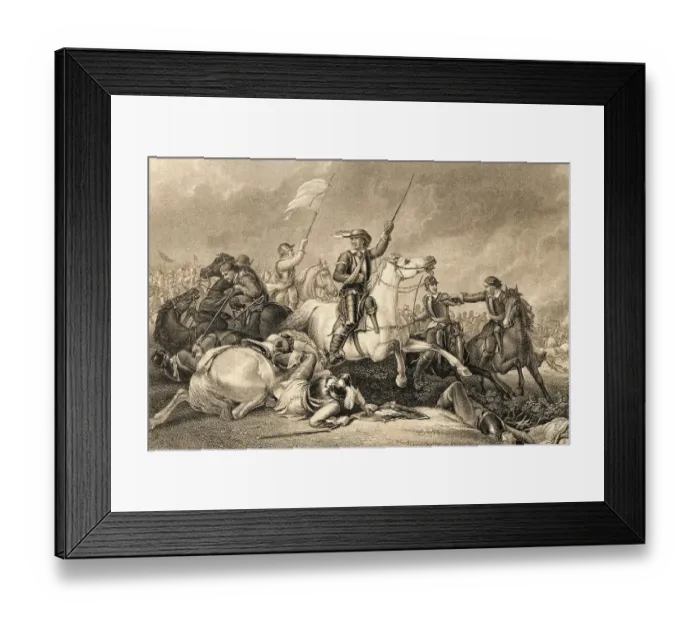 Framed Print : Engraving by John J. Crew After Oliver Cromwell at the Battle of Marston Moor by Abraham Cooper Framed Print : Engraving by John J. Crew After Oliver Cromwell at the Battle of Marston Moor by Abraham Cooper