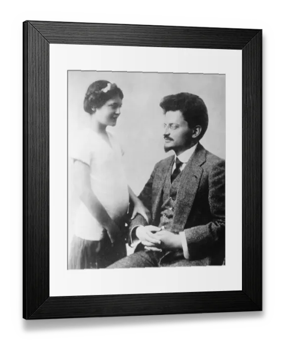 Framed Print : Leon Trotsky with His Daughter