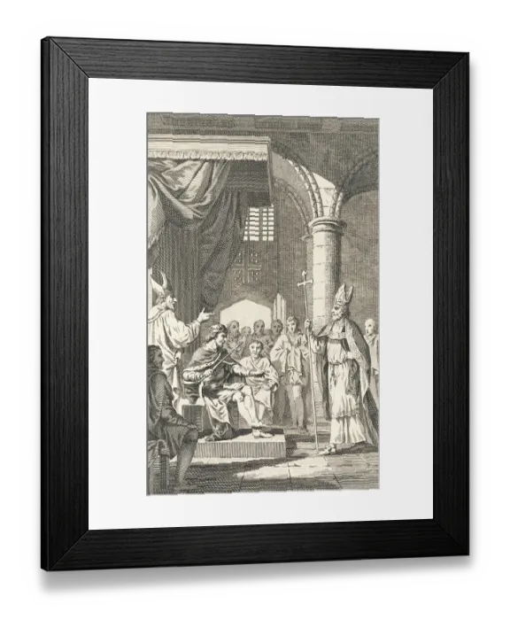Framed Print : Thomas Becket Meets Henry II