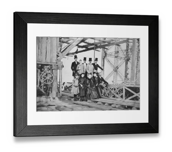 Framed Print : Gustave Eiffel and Others Posing Framed Print : Gustave Eiffel and Others Posing