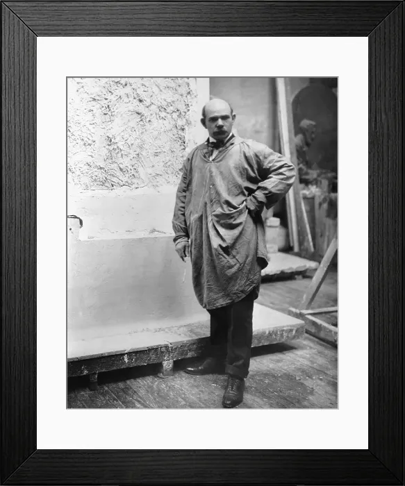 Framed Print : Sculptor Gutzon Borglum / Full Length Framed Print : Sculptor Gutzon Borglum / Full Length