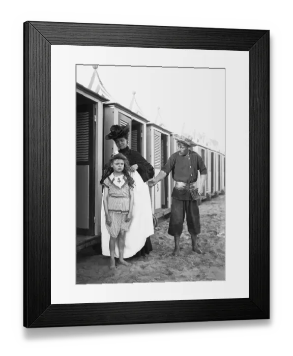 Framed Print : French Girl Preparing to Swim Framed Print : French Girl Preparing to Swim