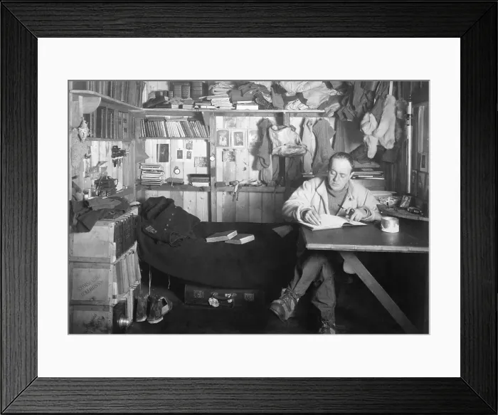 Framed Print : Robert Scott In His Den