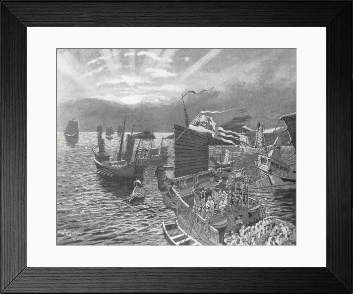 Framed Print : The Fleet of Kublai Khan Passing Through the Indian Archipelago by William Henry Drake Framed Print : The Fleet of Kublai Khan Passing Through the Indian Archipelago by William Henry Drake