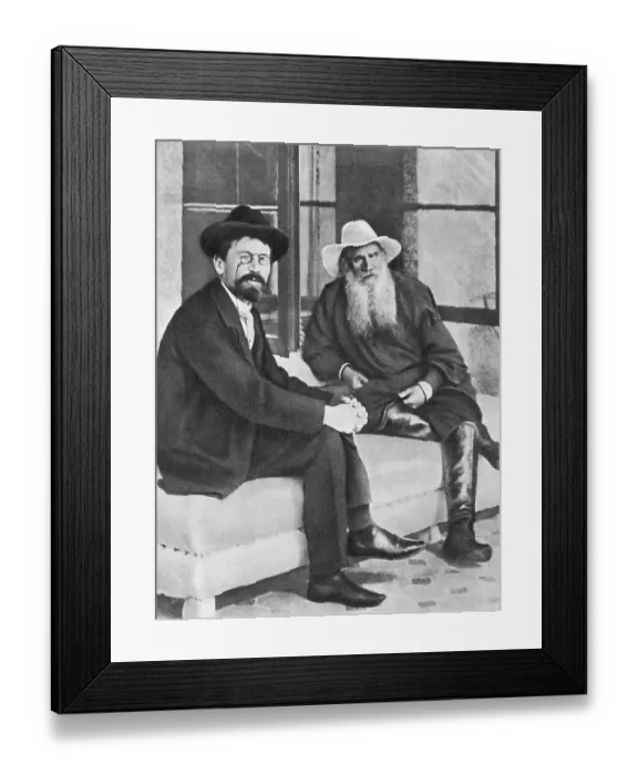 Framed Print : Leo Tolstoy and Anton Chekov Framed Print : Leo Tolstoy and Anton Chekov