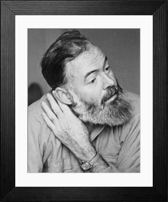 Framed Print : Author Ernest Hemingway Framed Print : Author Ernest Hemingway
