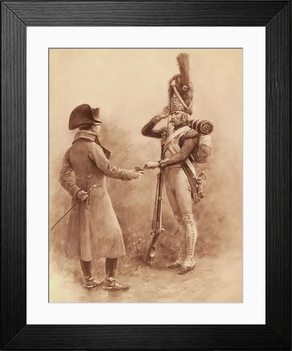 Framed Print : Soldier Saluting Napoleon Framed Print : Soldier Saluting Napoleon