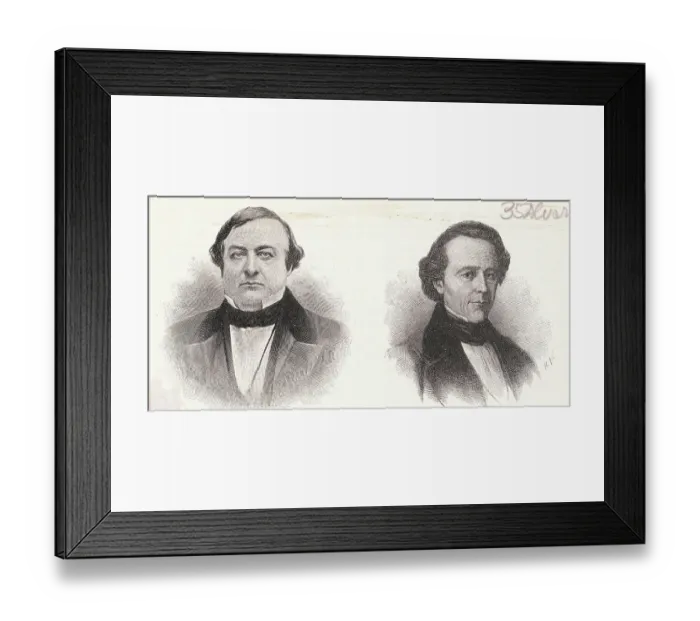 Framed Print : Portraits of Juan B. Alvarado and Manuel Micheltorena