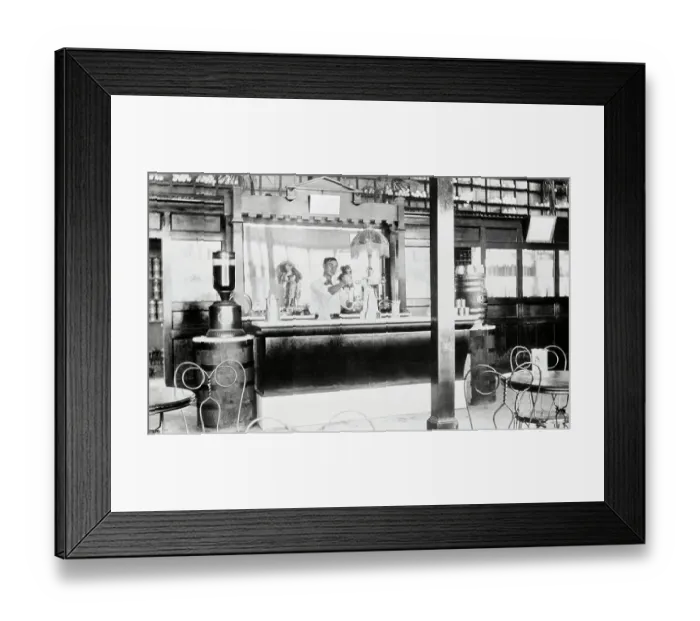 Framed Print : Soda Fountain and Ice Cream Parlor in the Middle West Framed Print : Soda Fountain and Ice Cream Parlor in the Middle West