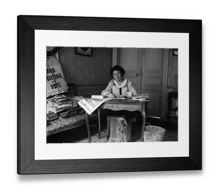 Framed Print : Christabel Pankhurst Sitting at Her Desk Framed Print : Christabel Pankhurst Sitting at Her Desk