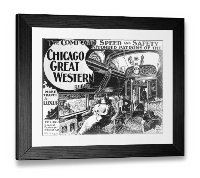Framed Print : Advertisement for Great Western Railway Framed Print : Advertisement for Great Western Railway