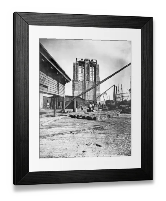 Framed Print : Brooklyn Bridge Under Construction Framed Print : Brooklyn Bridge Under Construction