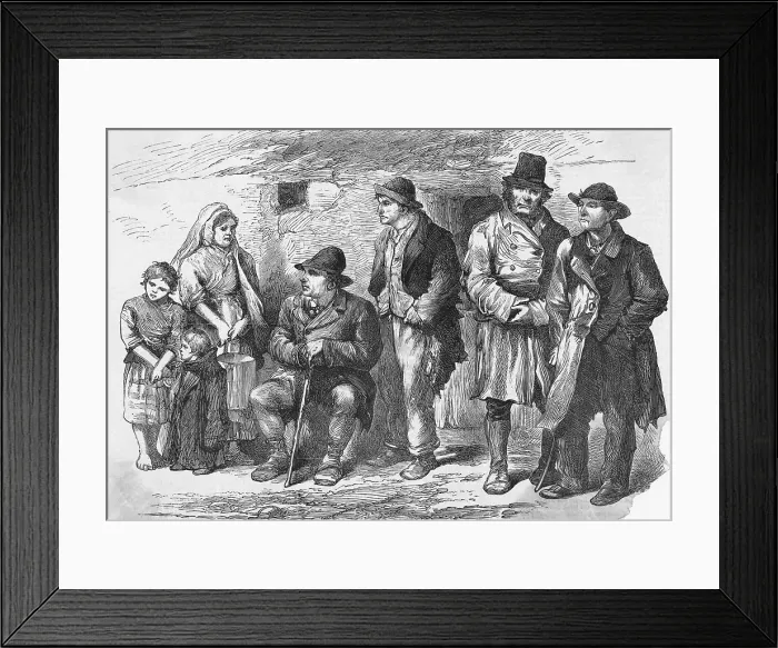 Framed Print : Impoverished Irish Farmers Framed Print : Impoverished Irish Farmers