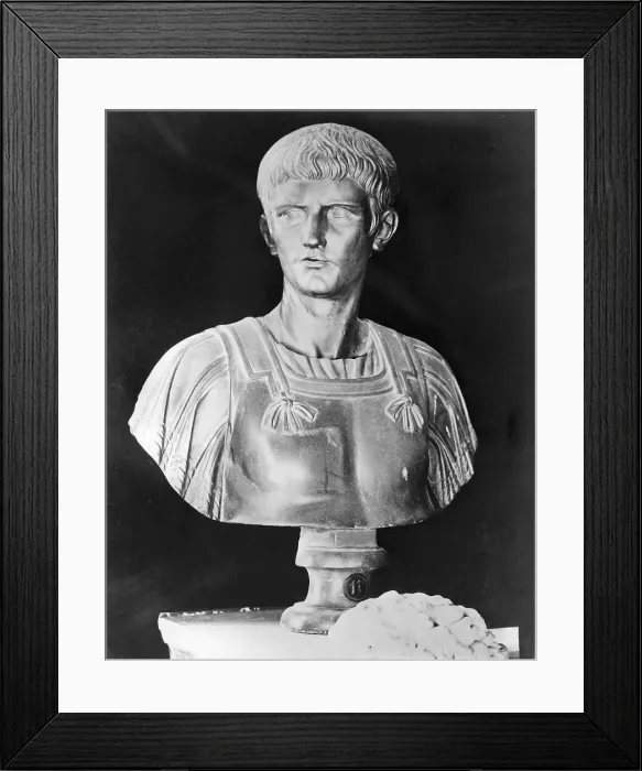 Framed Print : Bust of Caligula in Military Attire