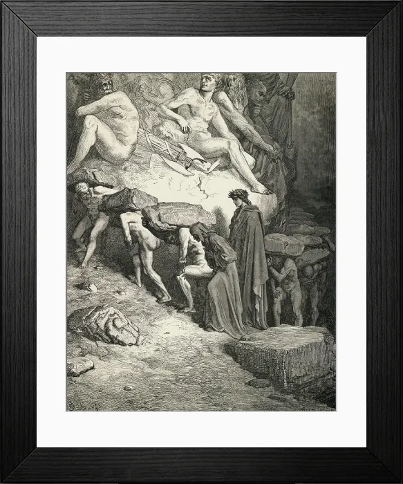 Framed Print : Scene from Dante's Inferno Framed Print : Scene from Dante's Inferno